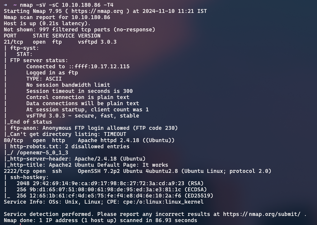 Nmap Port Scan